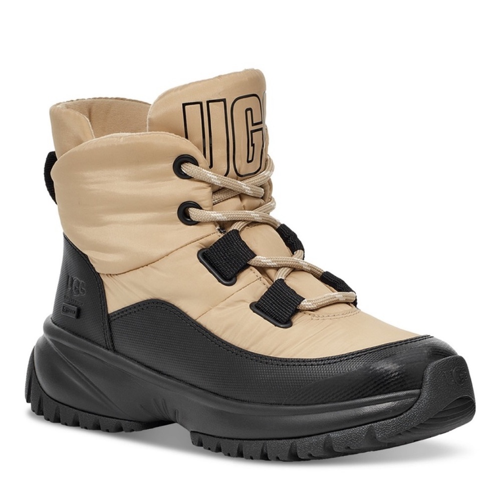 UGG Tan and Black Ankle Boot - Lightweight Winter Trainer